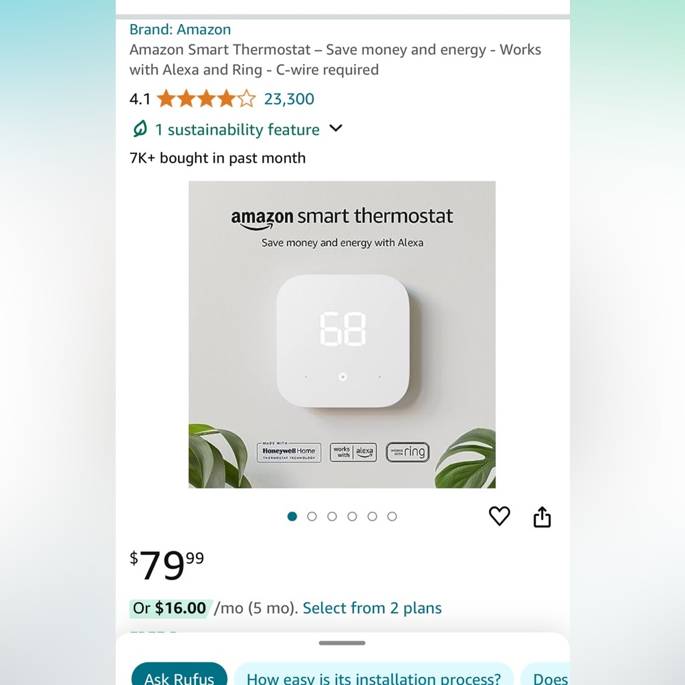 Amazon Smart Thermostat